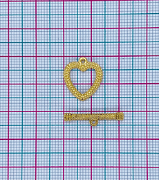 CORAZÓN BROCHE BAÑO DE ORO F61617-GOLD