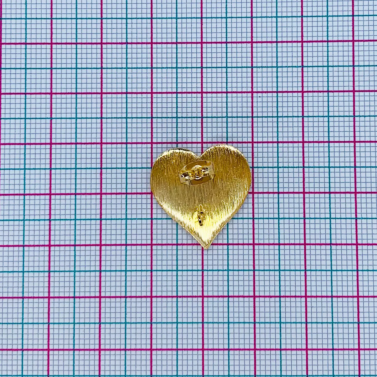 TOPO CORAZÓN RAYAS BAÑO DE ORO T6607 2