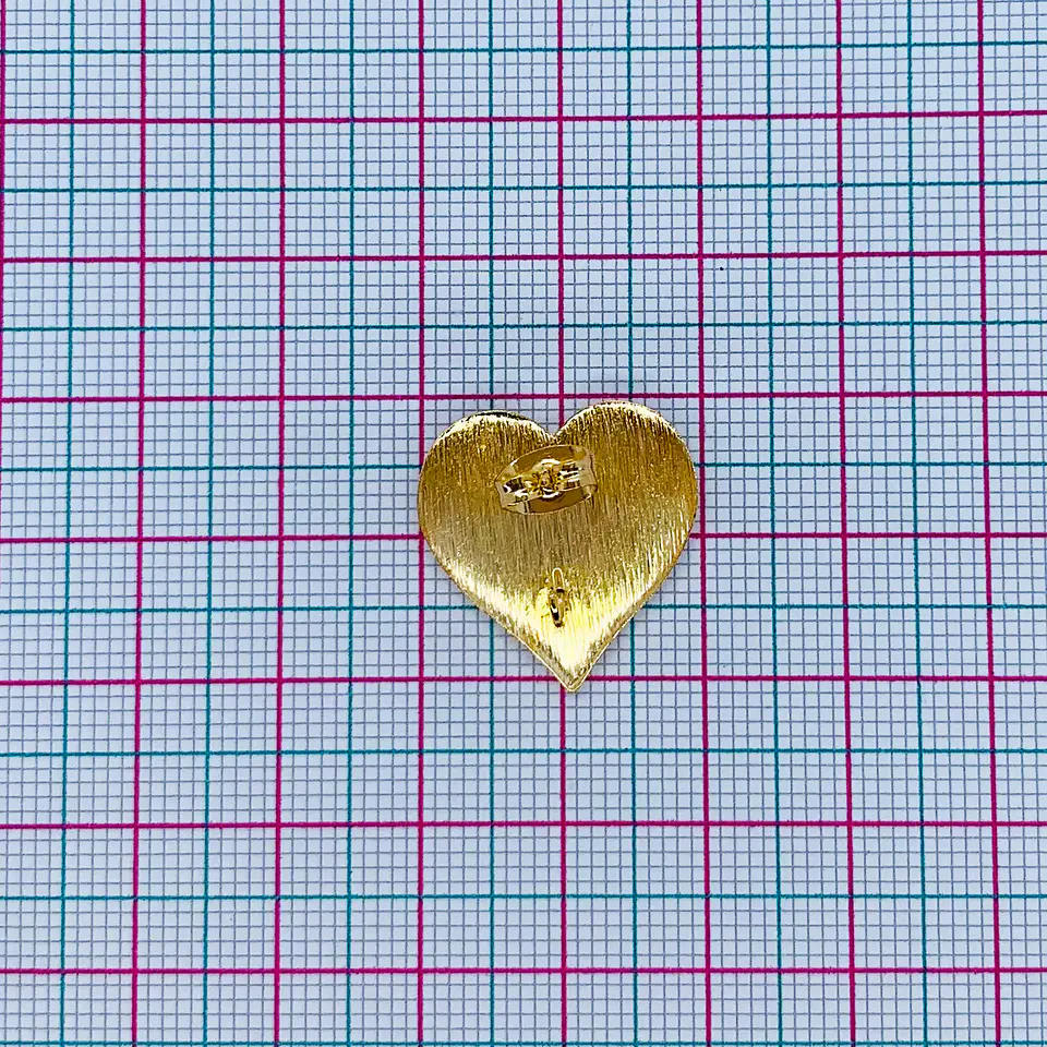 TOPO CORAZÓN RAYAS BAÑO DE ORO T6607 2