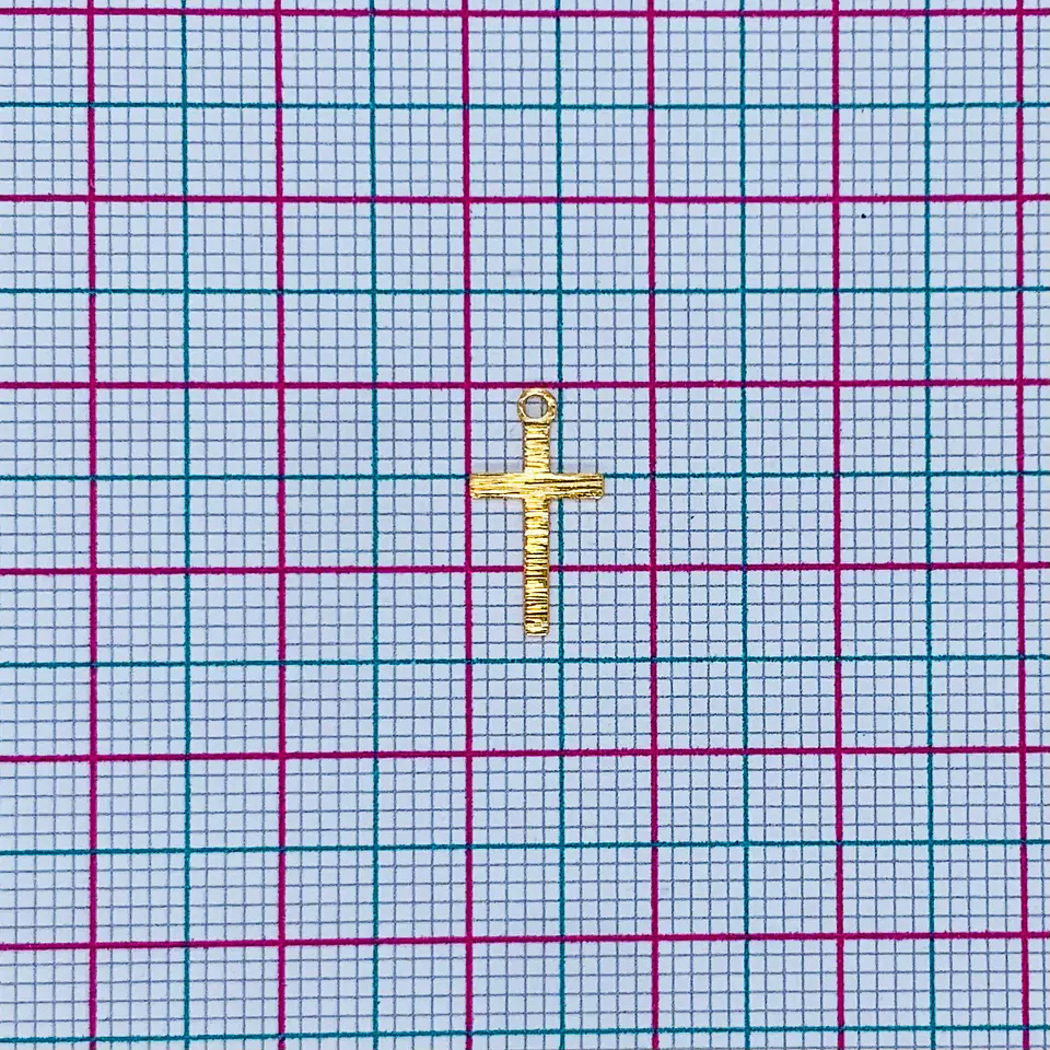 CRUZ MINI DIJE BAÑO DE ORO T6589 2