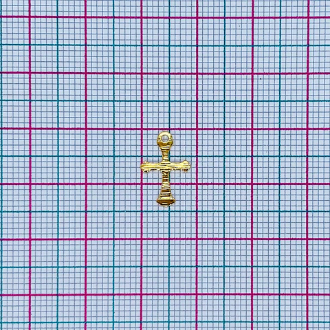 CRUZ MINI DIJE BAÑO DE ORO T6597