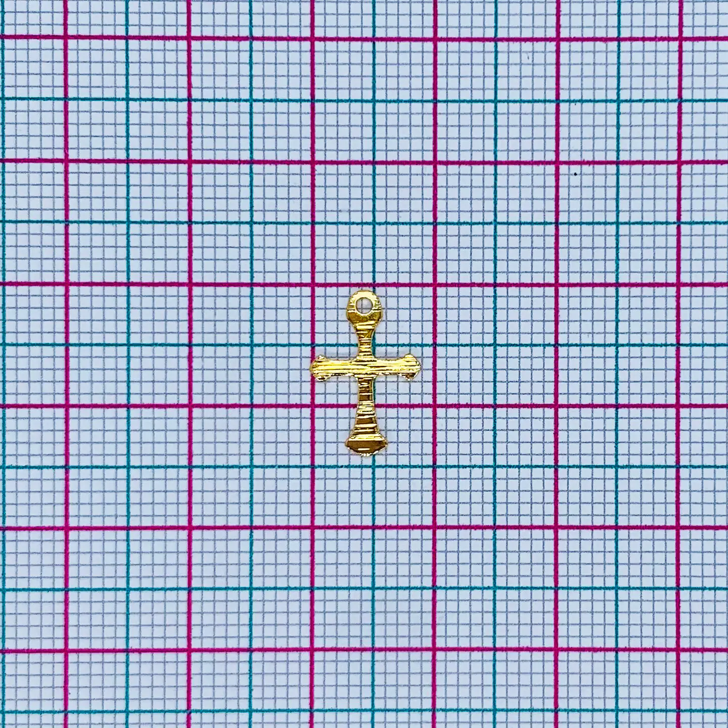 CRUZ MINI DIJE BAÑO DE ORO T6597 2