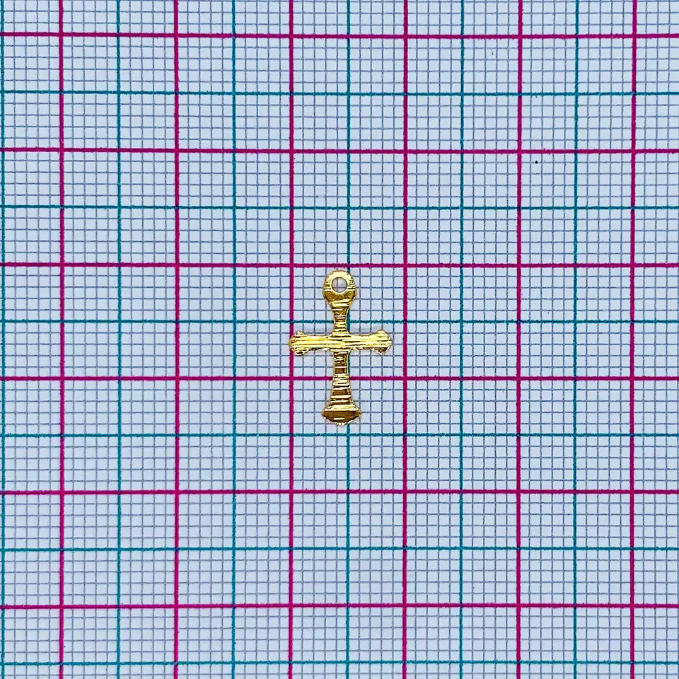 CRUZ MINI DIJE BAÑO DE ORO T6597 2