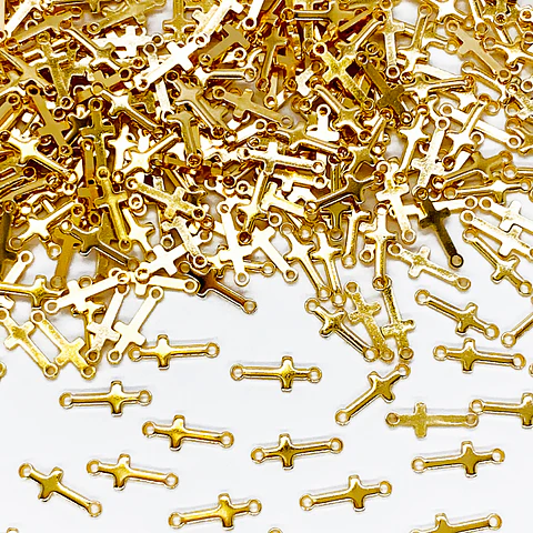 MINI DIJE ✦ CRUZ BAÑO DE ORO 