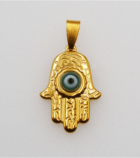 MANO HAMSA ACERO DORADO EG-028