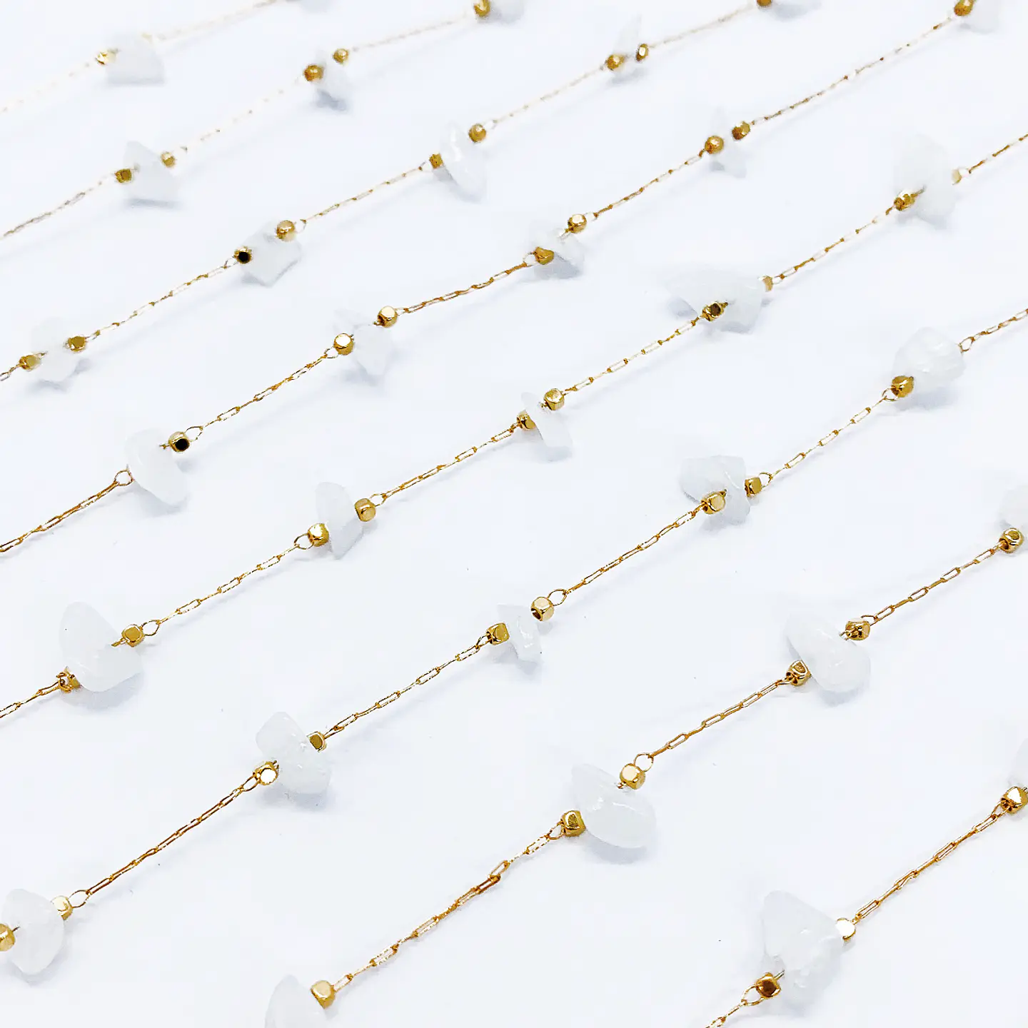 CADENA PIEDRA CUARZO CRISTAL CA-41-MT 1
