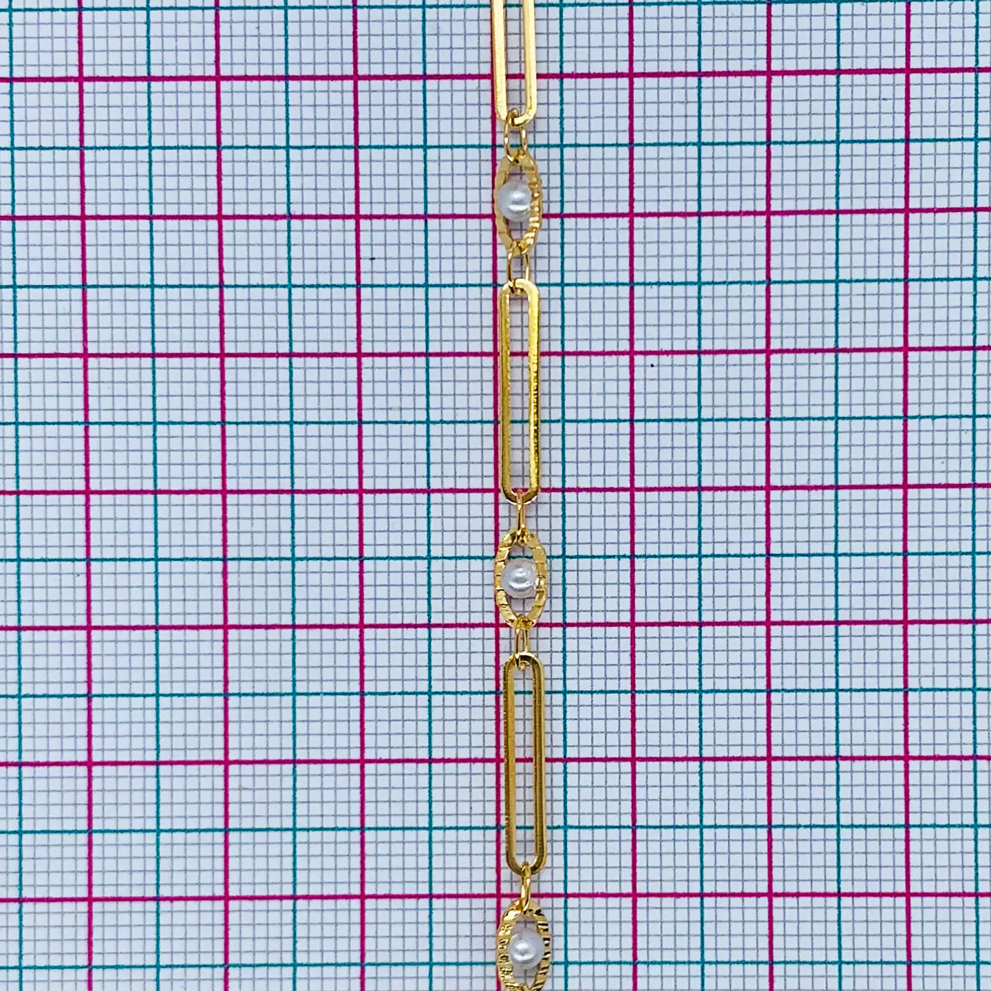 CADENA OVALO PERLA SILUETA CA-53-MT 2