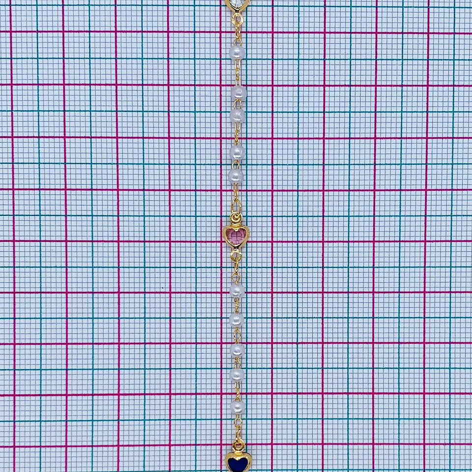CADENA CORAZÓN CRISTAL MK-432-MT 2