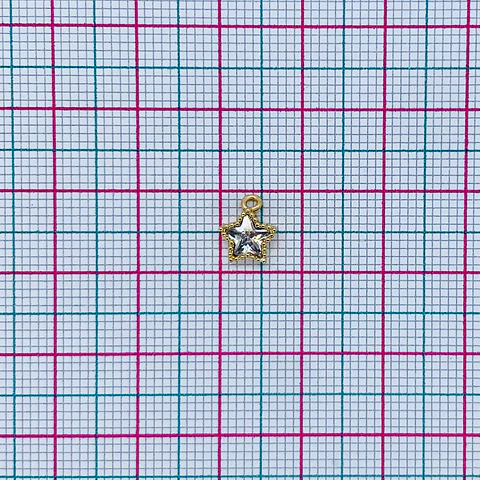 DIJE ✦ESTRELLA CIRCÓN BAÑO DE ORO