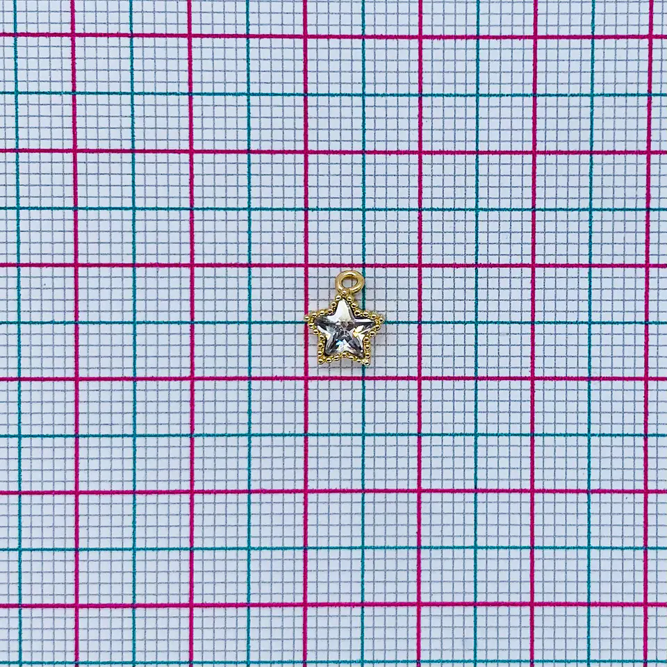 DIJE ✦ESTRELLA CIRCÓN BAÑO DE ORO 2