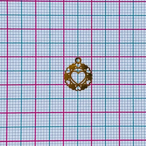 CORAZÓN MINI DIJE BAÑO DE ORO SQ-1462-G
