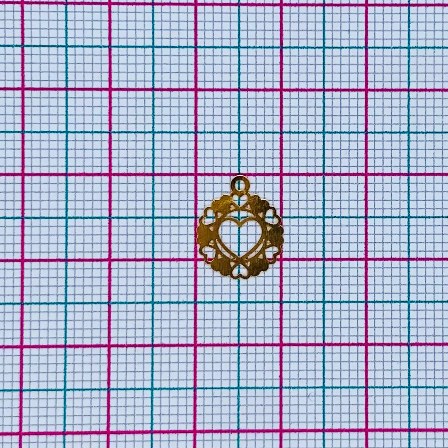 CORAZÓN MINI DIJE BAÑO DE ORO SQ-1462-G 2
