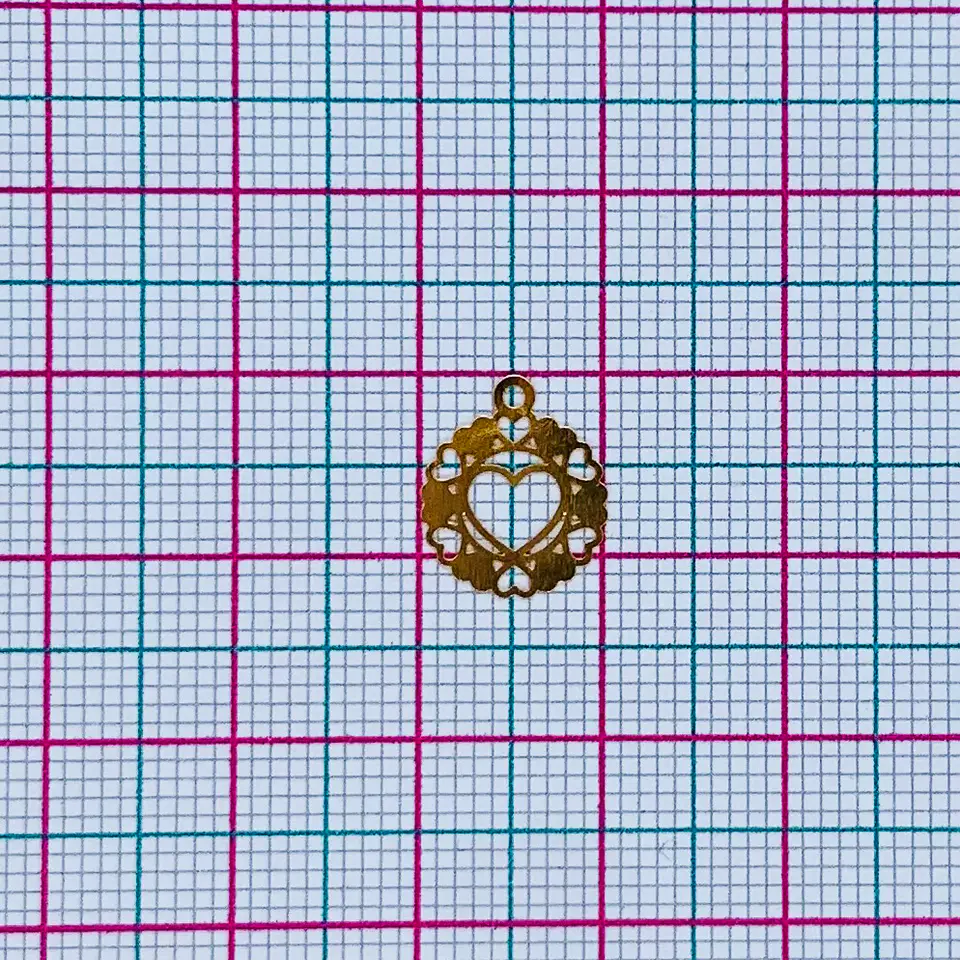 CORAZÓN MINI DIJE BAÑO DE ORO SQ-1462-G 2