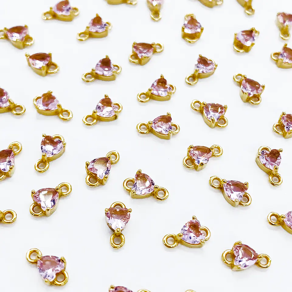 DIJE ✦ CORAZÓN CRISTAL BAÑO DE ORO 3