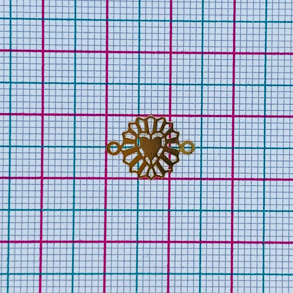 CORAZÓN MINI DIJE BAÑO DE ORO SQ-1461-G 2