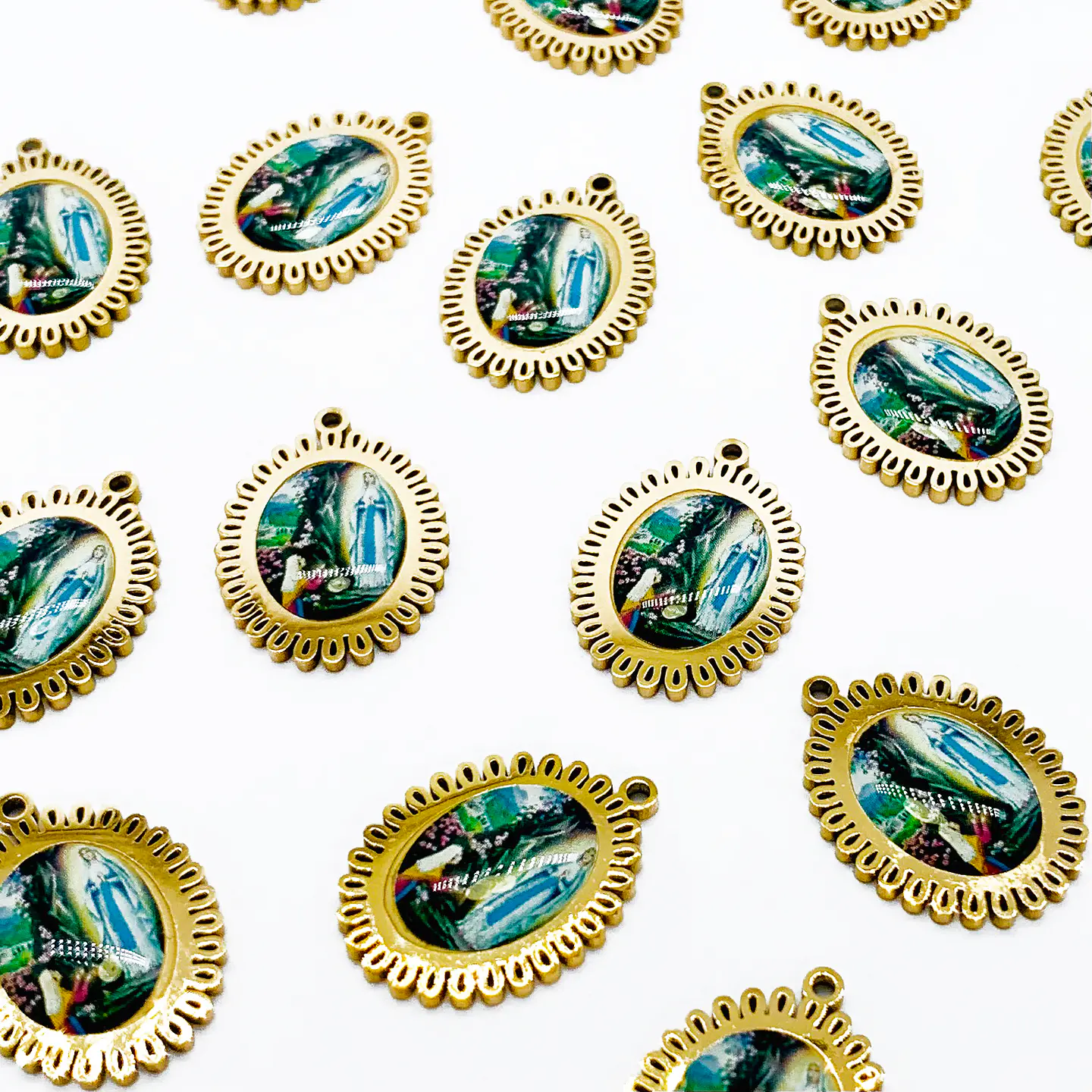 MEDALLA ✦ VIRGEN LOURDES ACERO 1