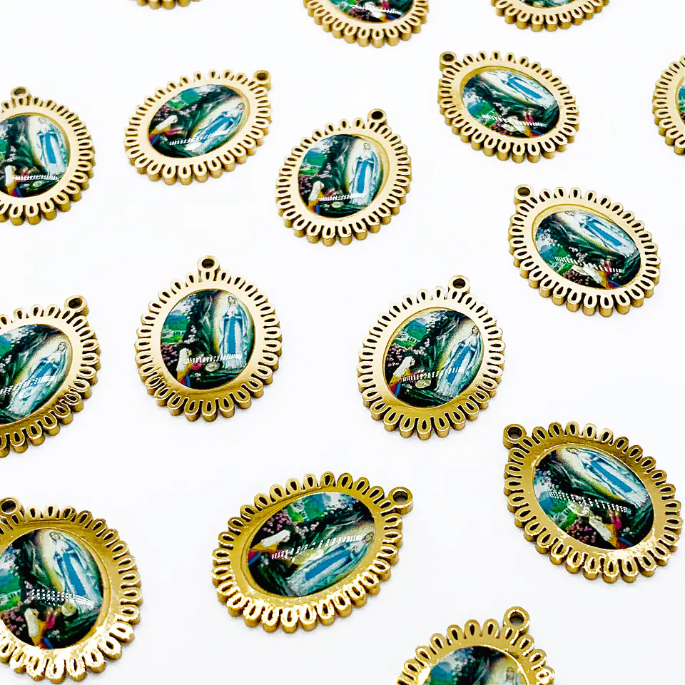 MEDALLA ✦ VIRGEN LOURDES ACERO 1