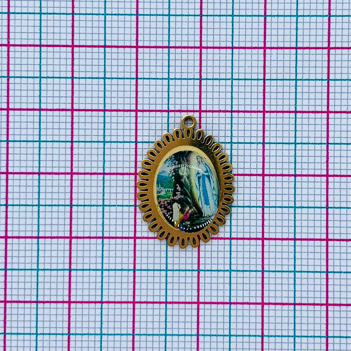 MEDALLA ✦ VIRGEN LOURDES ACERO 2