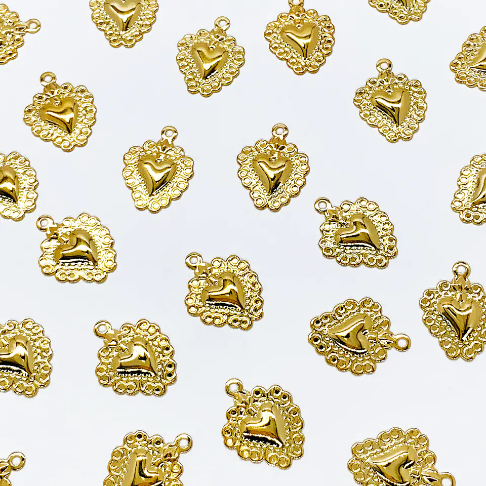 CORAZÓN BAÑO DE ORO CZ0024-G 1
