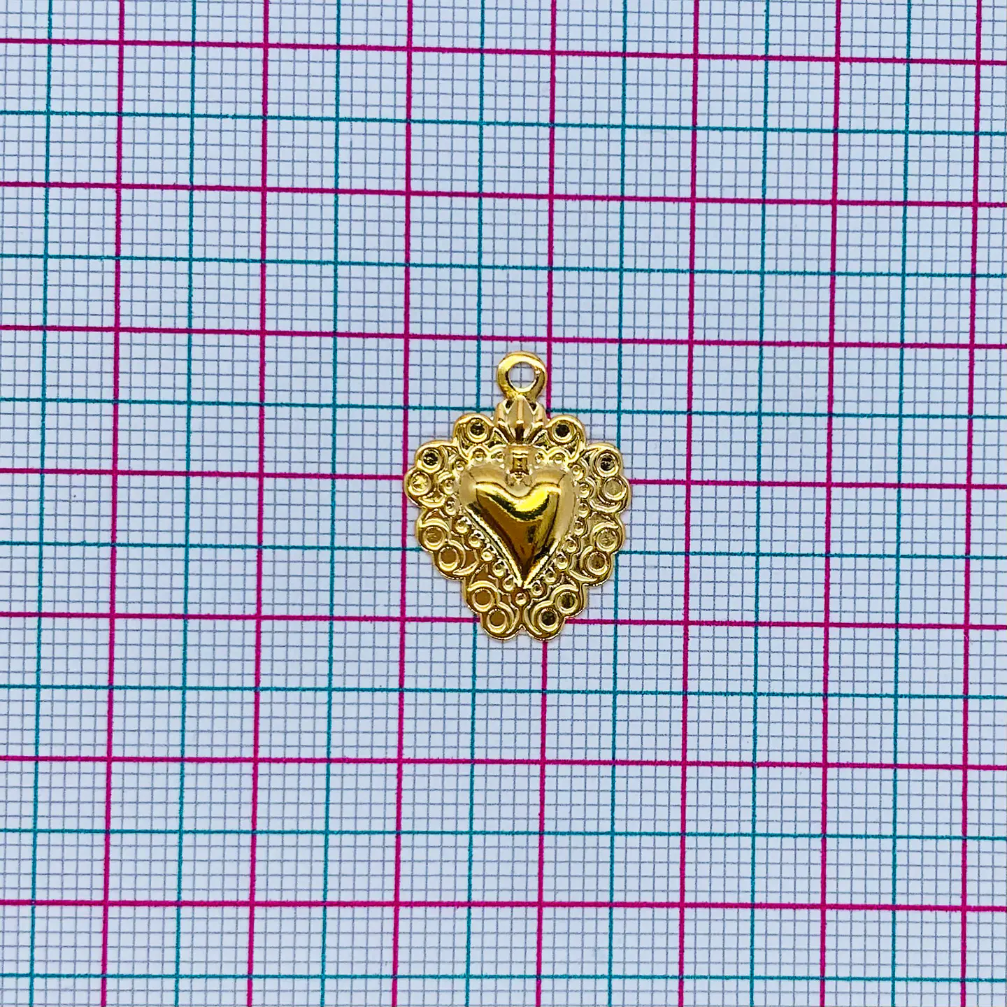 CORAZÓN BAÑO DE ORO CZ0024-G 2