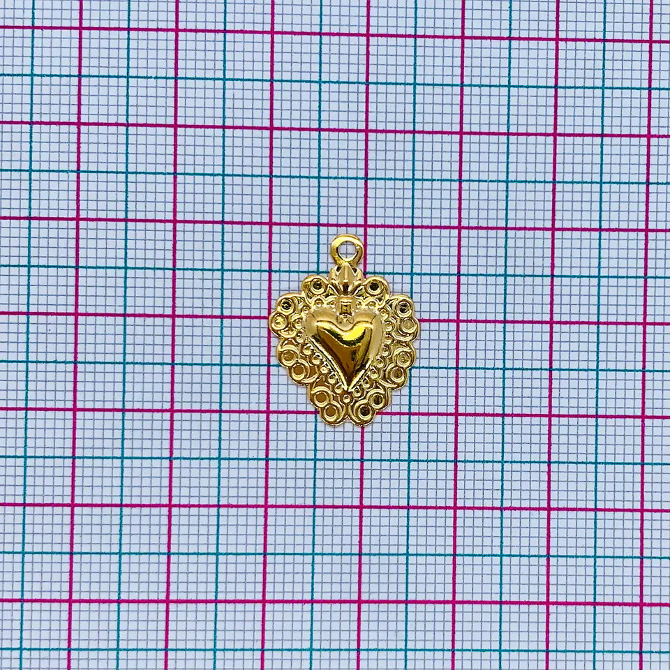 CORAZÓN BAÑO DE ORO CZ0024-G 2