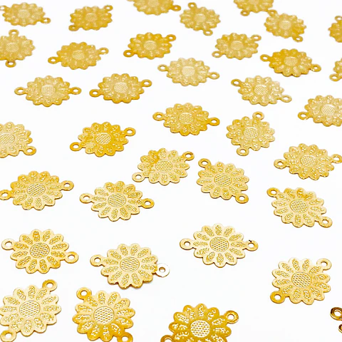MINI DIJE FLOR BAÑO DE ORO