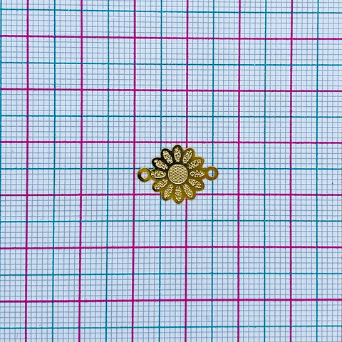 MINI DIJE FLOR BAÑO DE ORO