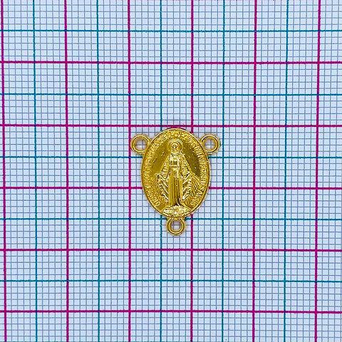 CRUCERO ✦ VIRGEN MILAGROSA BAÑO DE ORO