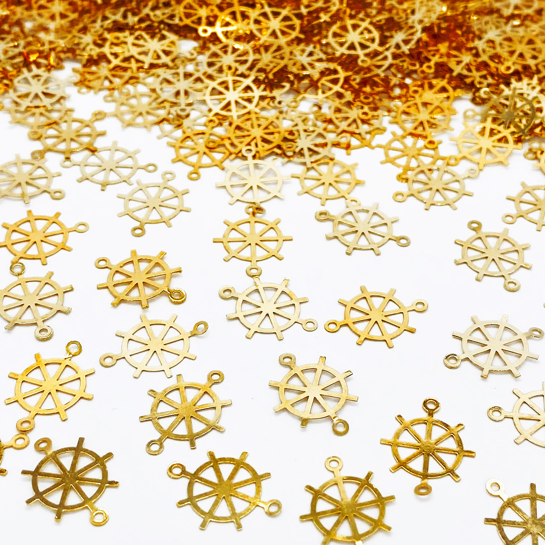 TIMÓN MINI DIJE BAÑO DE ORO SQ-1414-G 1