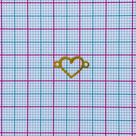 CORAZÓN SILUETA MINI DIJE BAÑO DE ORO SQ-1441-1-G