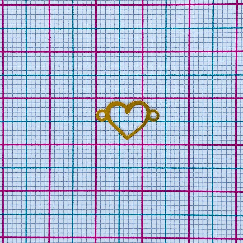 CORAZÓN SILUETA MINI DIJE BAÑO DE ORO SQ-1441-1-G 2