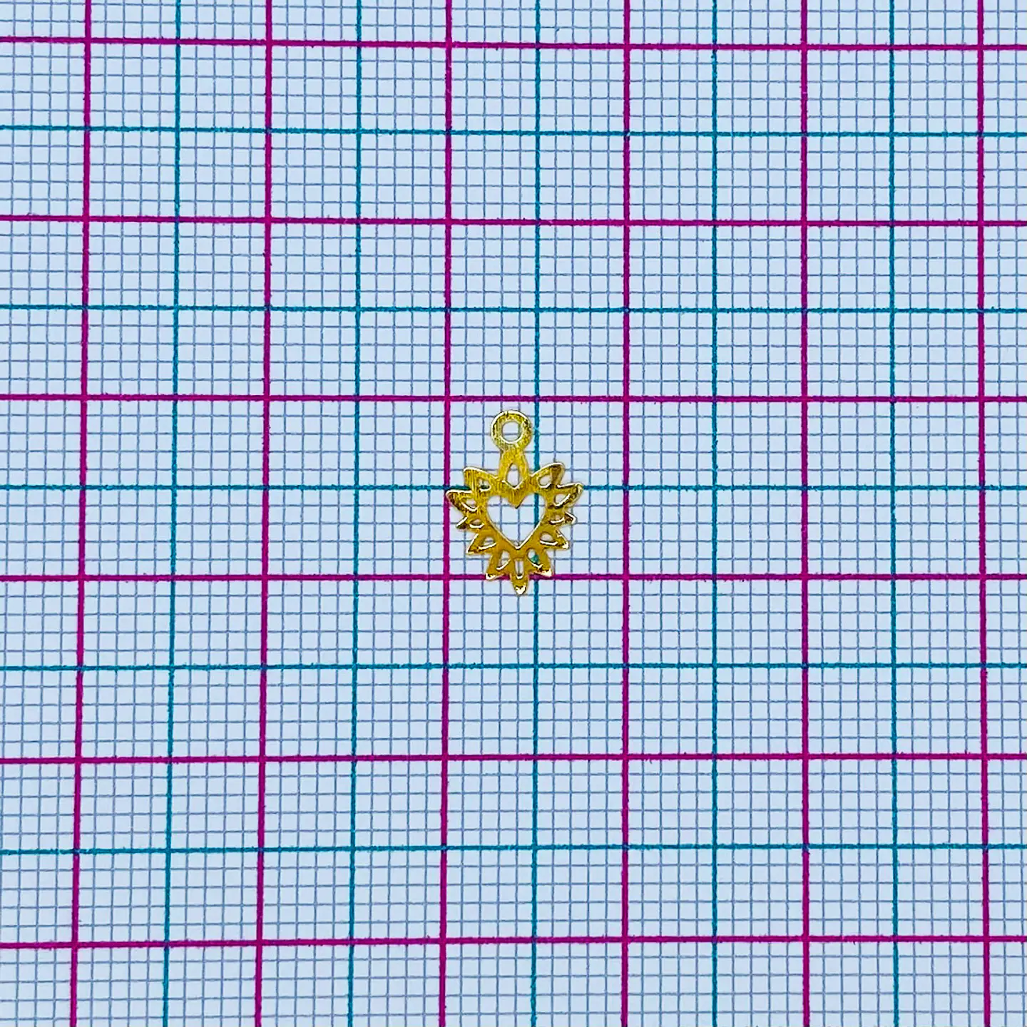 CORAZÓN MINI DIJE BAÑO DE ORO SQ-1459-1-G 2