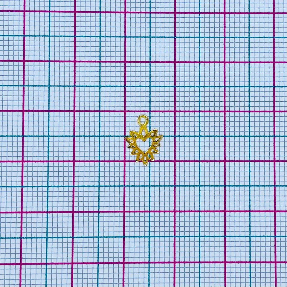 CORAZÓN MINI DIJE BAÑO DE ORO SQ-1459-1-G 2