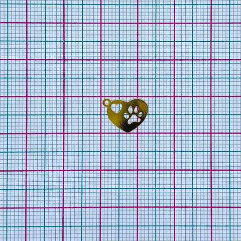 CORAZÓN MINI DIJE BAÑO DE ORO SQ-1460-G