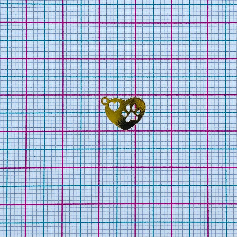 CORAZÓN MINI DIJE BAÑO DE ORO SQ-1460-G 2