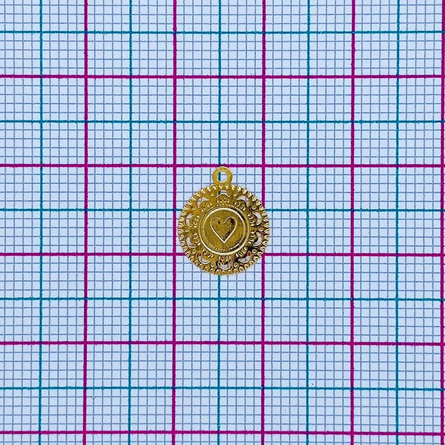 CORAZÓN MINI DIJE BAÑO DE ORO SQ-1466-G 2