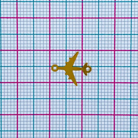 AVIÓN MINI DIJE BAÑO DE ORO SQ-1445-G