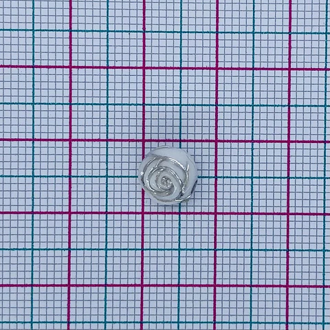 Rosa Mística blanco/plateado • Plástica • 8 mm
