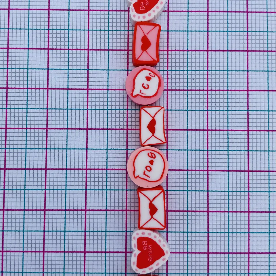 Pasante Set San Valentín • Fimo • 10x10 mm 2