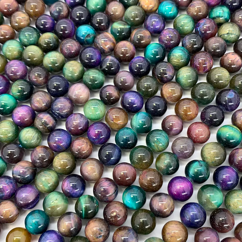 OJO DE TIGRE MULTICOLOR #8 BLUEMIXTIG-8MM	 1