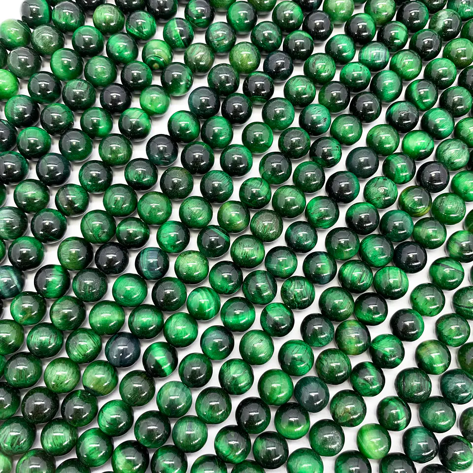 PIEDRA NATURAL ✦ OJO DE TIGRE VERDE 8MM 1