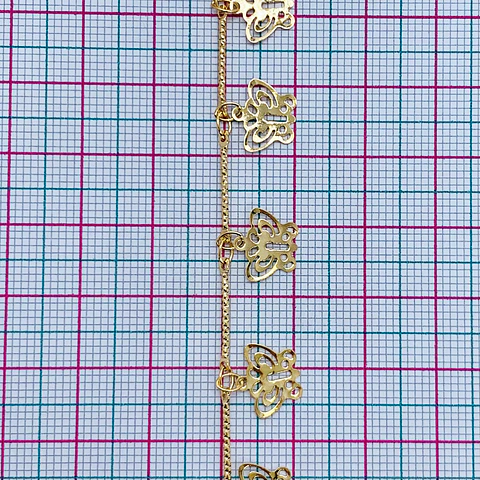 CADENA MARIPOSA BAÑO DE ORO MK-270-MT
