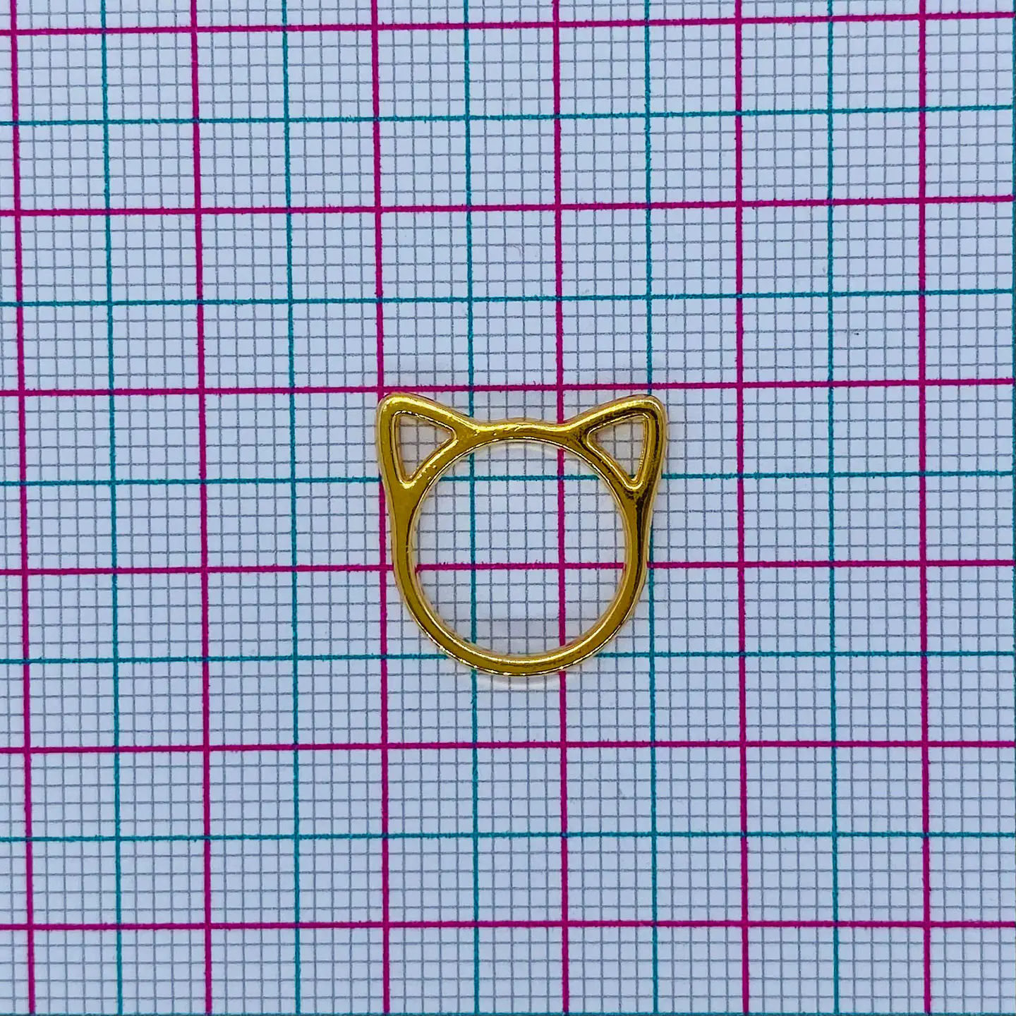 GATO SILUETA ZAMAK BAÑO DE ORO F61187-GOLD 2