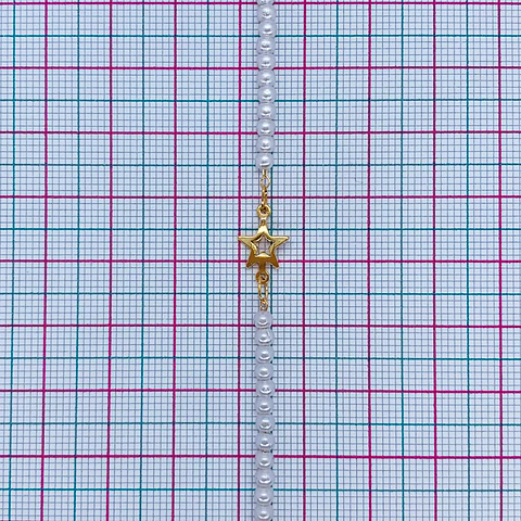 CADENA ESTRELLA SILUETA BAÑO DE ORO MK-433-MT