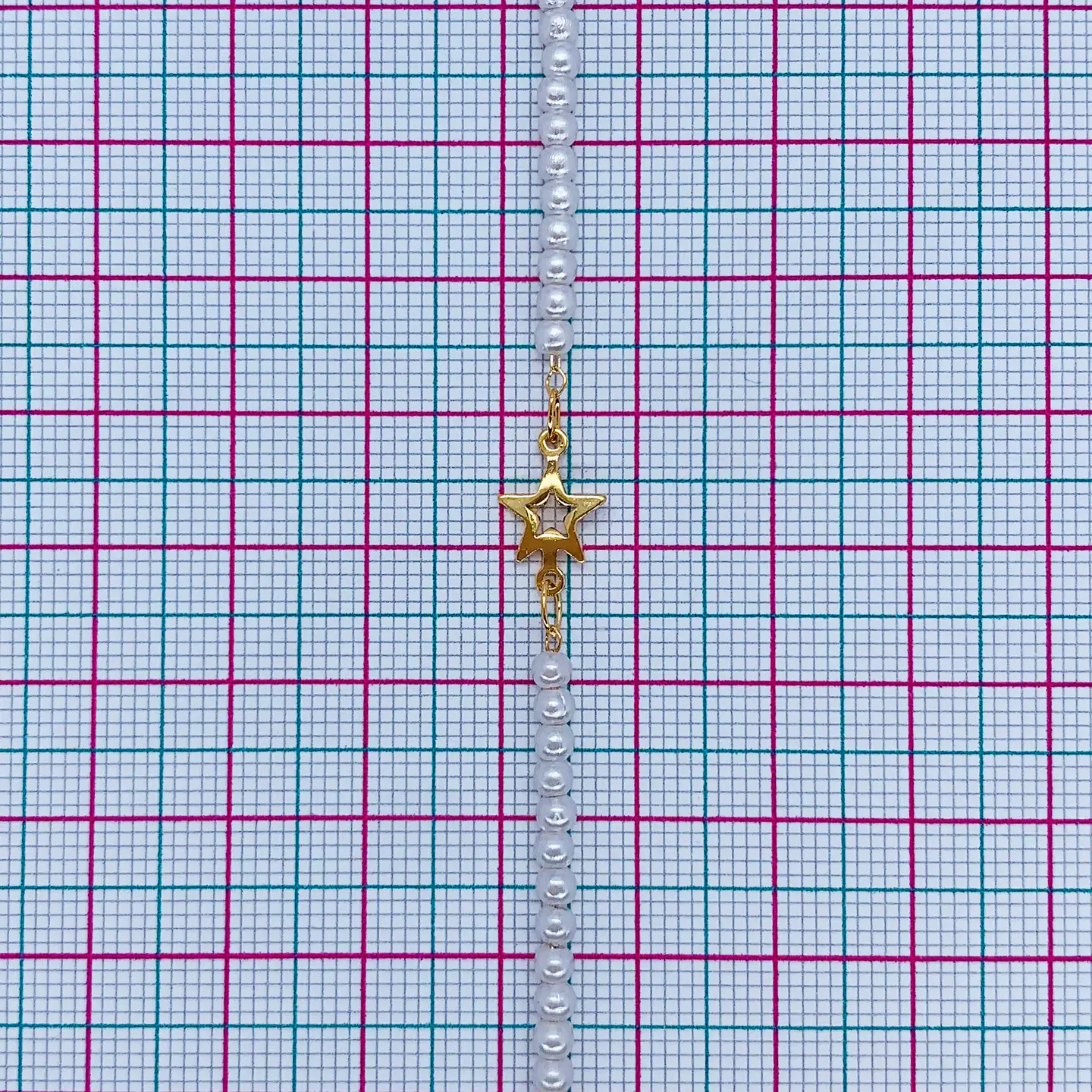 CADENA ESTRELLA SILUETA BAÑO DE ORO MK-433-MT 2