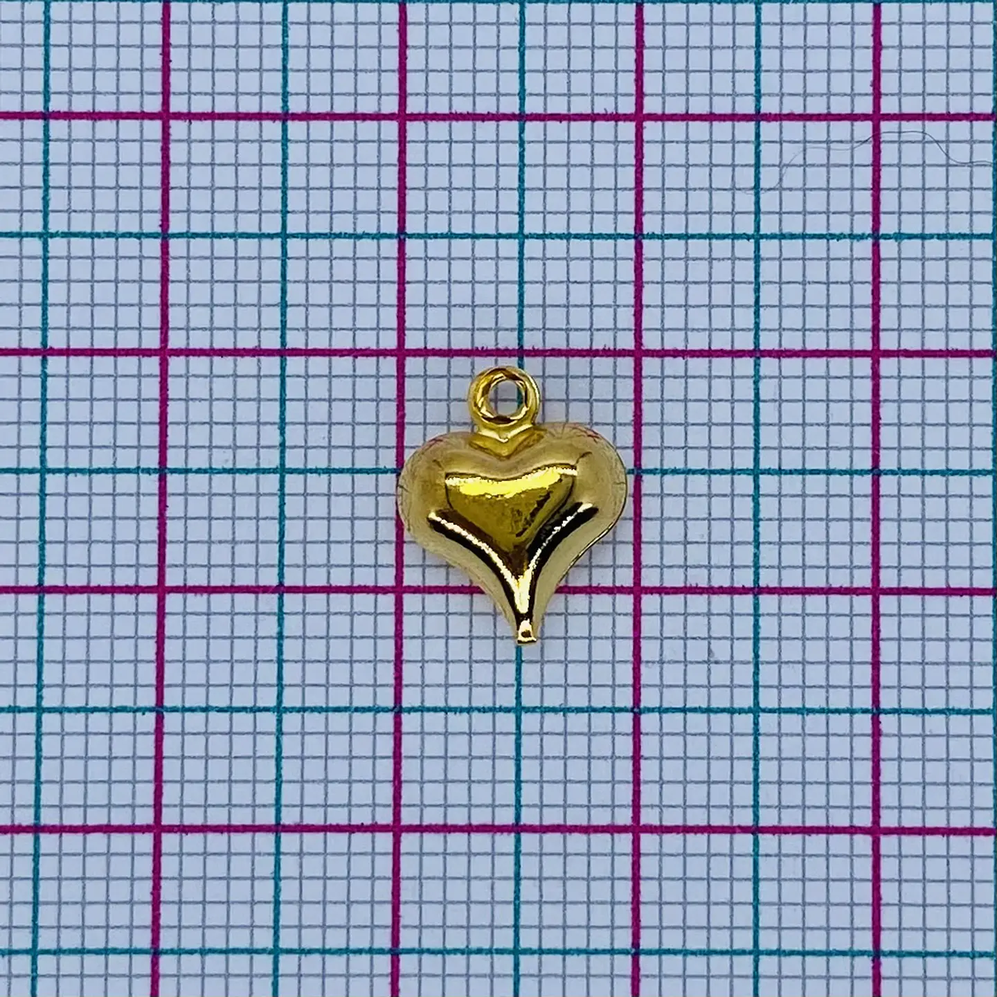 DIJE ✦ CORAZÓN BURBUJA BAÑO DE ORO  2