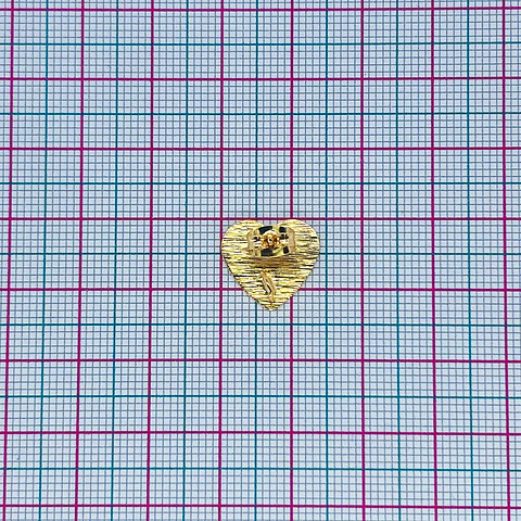 TOPO CORAZÓN BAÑO DE ORO T8109