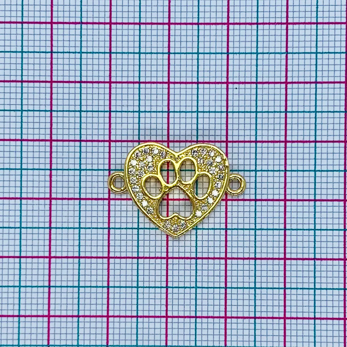 CORAZÓN HUELLA RODIO ROD166 2
