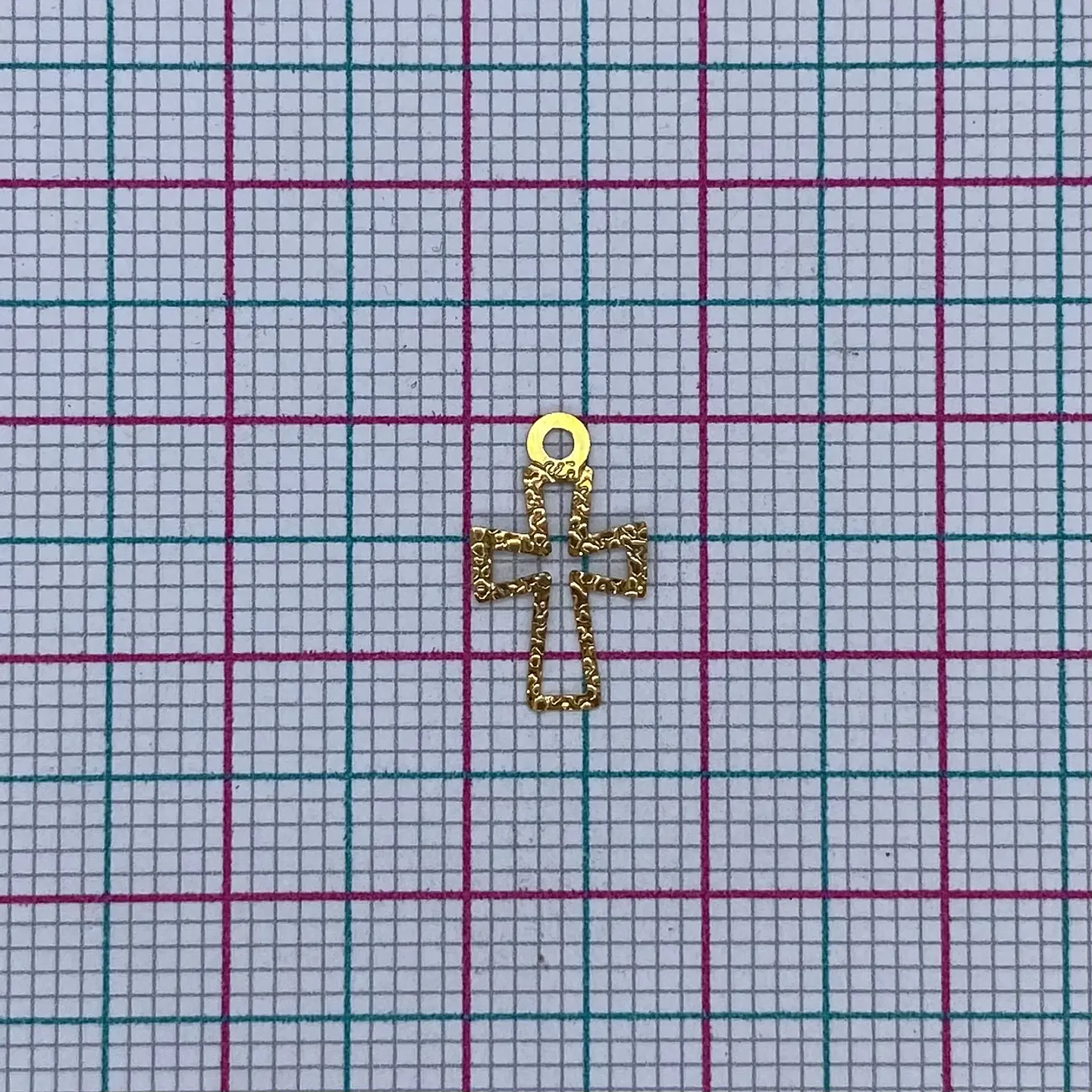 CRUZ MINI DIJE BAÑO DE ORO SQ-1409-G 2