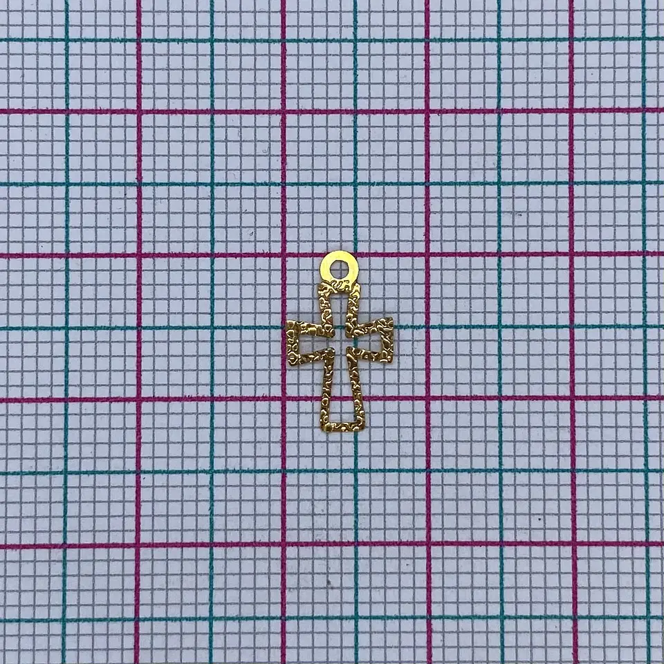 CRUZ MINI DIJE BAÑO DE ORO SQ-1409-G 2
